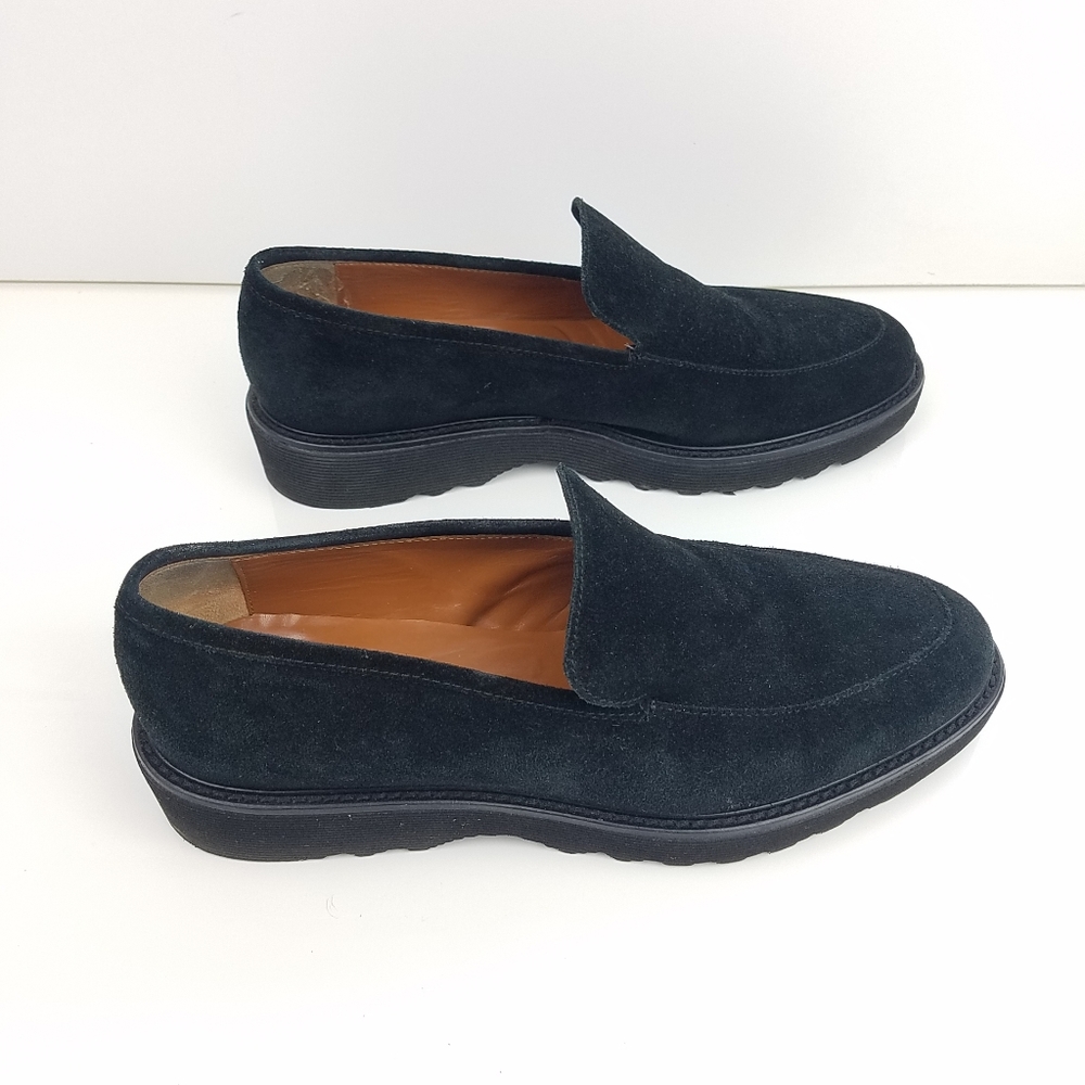 Aquatalia Italian Kelsey black suede loafers 8.5/9